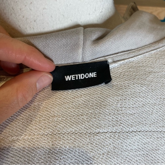 We11-done hoodie in distressed light grey - Picture 9 of 9